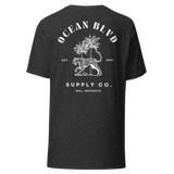 Leopard & Palms Tee - White Graphic