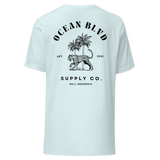 Leopard & Palms Tee - Black Graphic