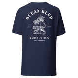 Leopard & Palms Tee - White Graphic