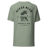 Leopard & Palms Tee - Black Graphic